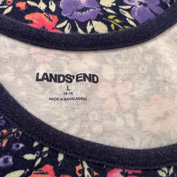 LANDS END Floral Women's Top - Multicolor/size L - Picture 6 of 7